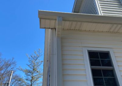 seamless gutters on new house