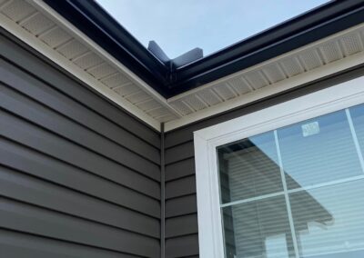 seamless gutters on new home