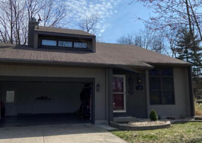 taupe seamless gutters with leaf guards