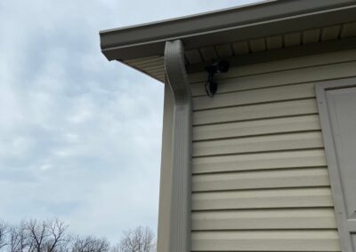 grey seamless gutters with leaf guards